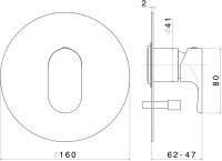 Встраиваемый смеситель для душа и ванны KERAMA MARAZZI Ole 69470EKM.01.093 черный матовый