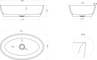 Накладная раковина Salini Alda 01 110611G