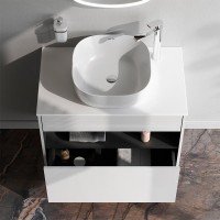 Тумба с раковиной AM.PM Func 80 белый глянец, со столешницей, раковина M8FWCC30430WG