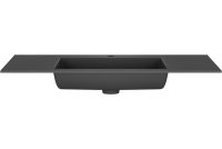 Мебель для ванной комнаты Vincea Chiara 2D 100, 2 ящика, темный дуб, с черной раковиной