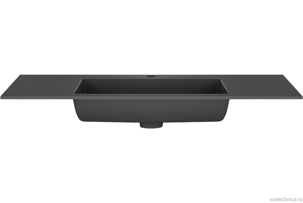 Мебель для ванной комнаты Vincea Chiara 2D 100, 2 ящика, темный дуб, с черной раковиной