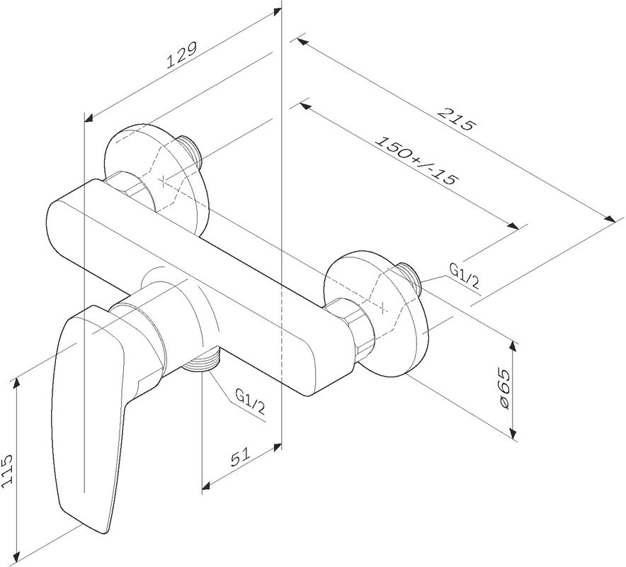 Душевой комплект Смеситель для душа AM.PM Tender F45A20022 + Гарнитур Gem F0190022 черный