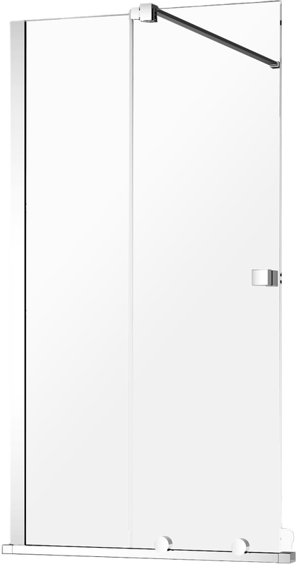Шторка на ванну AQUAme AQM6601-2 120х140, профиль хром