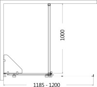 Шторка на ванну AQUAme AQM6601-2 120х140, профиль хром
