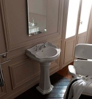 Раковина Kerasan Retro 104501D 55 см, 3 отв., пьедесталом