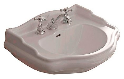 Раковина Kerasan Retro 104501D 55 см, 3 отв., пьедесталом