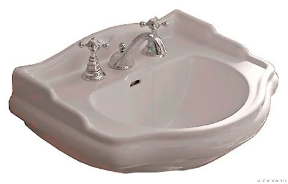 Раковина Kerasan Retro 104501D 55 см, 3 отв., пьедесталом