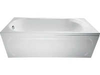 Акриловая ванна Marka One Libra 170x70 см, пристенная, белая, с каркасом