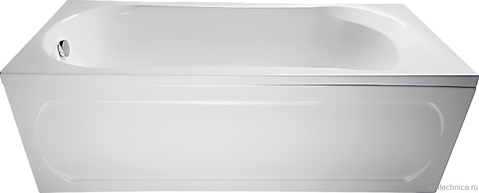 Акриловая ванна Marka One Libra 170x70 см, пристенная, белая, с каркасом