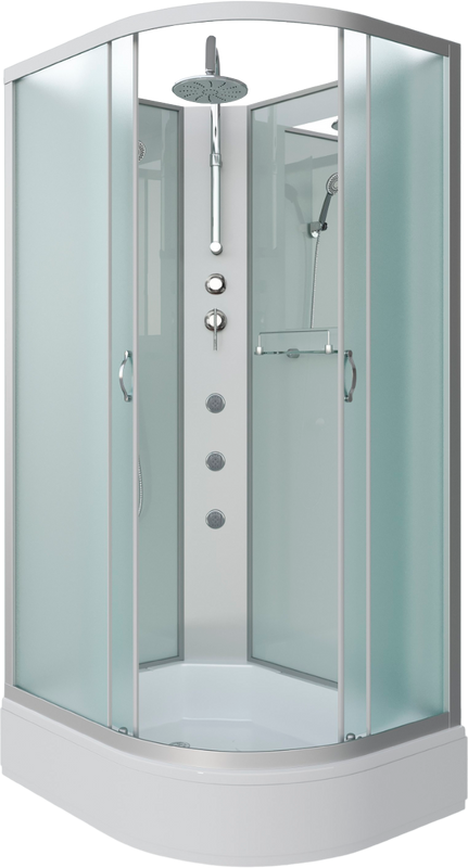 Душевая кабина Niagara Classic NG-33394-14LBKTG 130х90 см, без крыши, с гидромассажем и тропическим душем