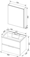 Мебель для ванной комнаты Aquanet Алвита 70 белая