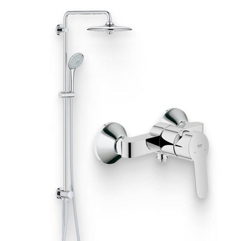 Душевой комплект Смеситель для душа Grohe BauEdge 23333000 + Стойка Euphoria 27421002