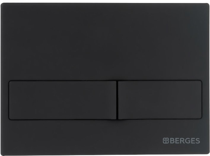 Комплект Berges Novum Vita Rimless крышка-сиденье, кнопка смыва L5, черная Soft Touch