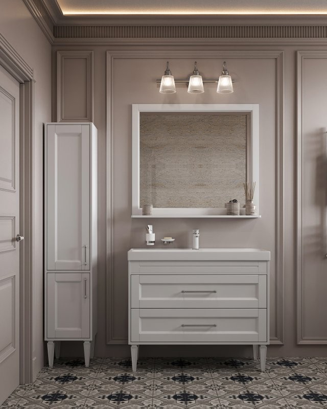 Тумба под раковину Aquanet Бостон New 100 белый