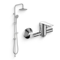 Душевой комплект Смеситель для душа Orange Sofi M43-200cr + Стойка S05cr