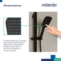 Душевая лейка Milardo Ideal Spa ILS1FBSM18 матовая черная