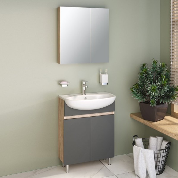 Мебель для ванной комнаты Runo Лада 60 графит