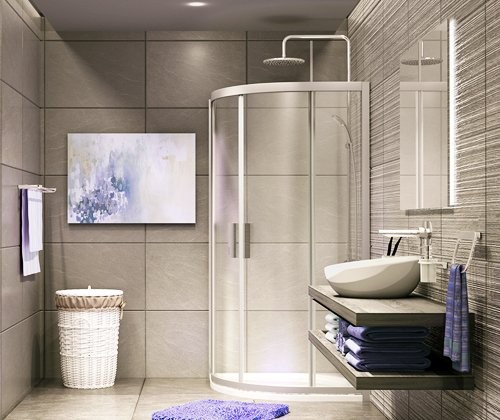 Комплект Душевой уголок Wasserkraft Lippe 45S01 + Стойка A17702