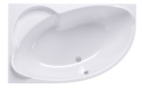 Акриловая ванна Alex Baitler Ritsa 170x105 см, угловая, правая, пристенная, белая, асимметричная, с каркасом, с сиденьем