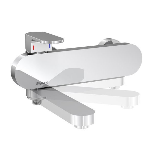 Душевой комплект Смеситель Ravak Chrome CR 022.00/150 + Стойка DS 090.00