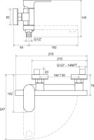 Душевой комплект Смеситель Ravak Chrome CR 022.00/150 + Стойка DS 090.00 Душевой комплект Смеситель Ravak Chrome CR 022.00/150 + Стойка DS 090.00