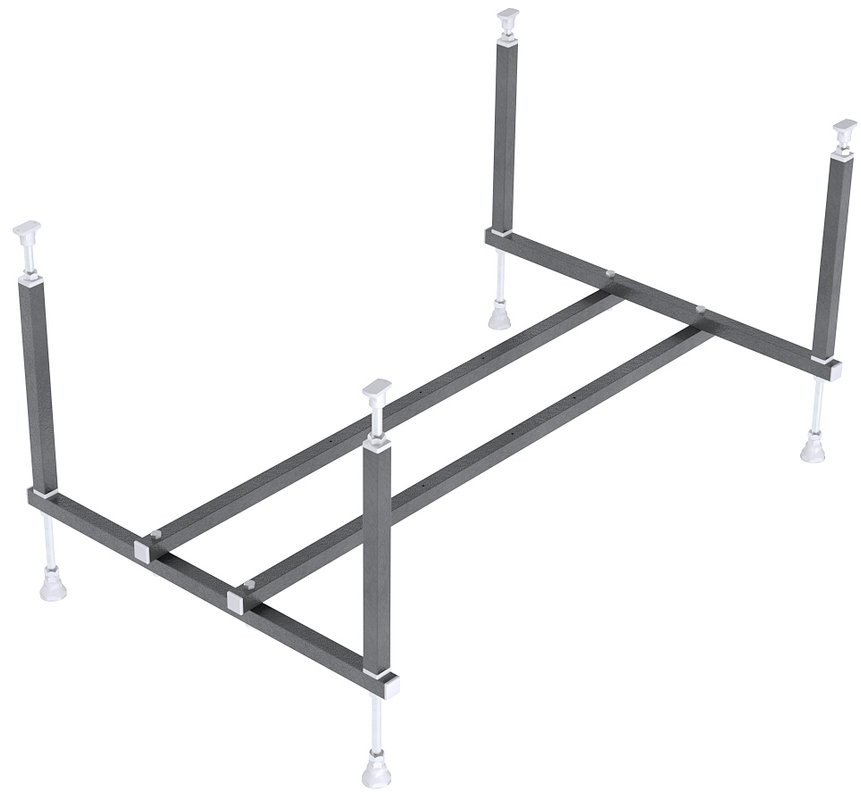 Акриловая ванна Alex Baitler Onega 130x60 см, встраиваемая, белая, с каркасом
