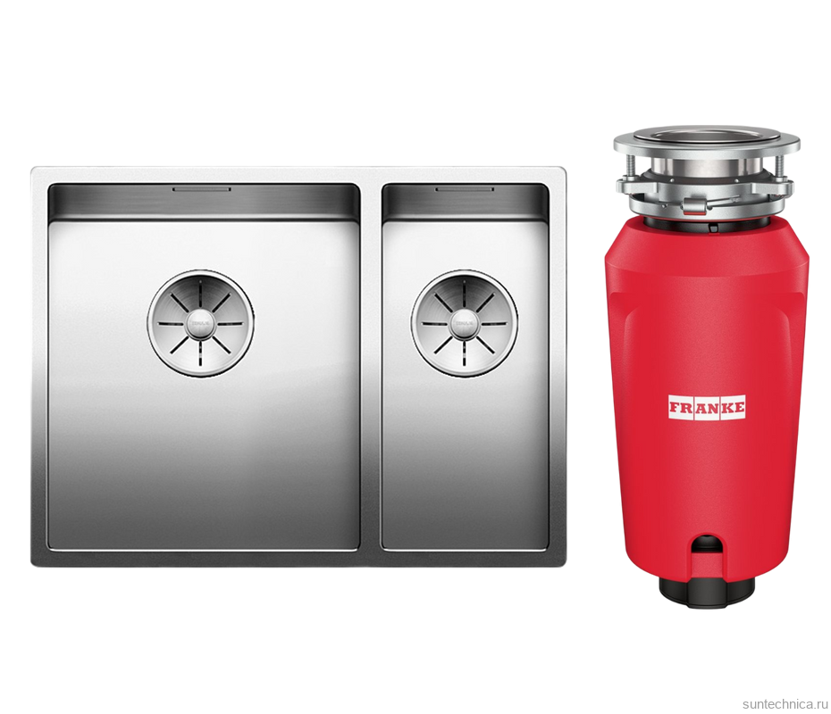 Комплект Мойка Blanco Claron 340/180-U L + Измельчитель Franke