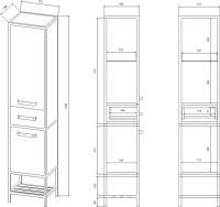 Шкаф пенал для ванной Sanflor Норд R Шкаф пенал для ванной Sanflor Норд R