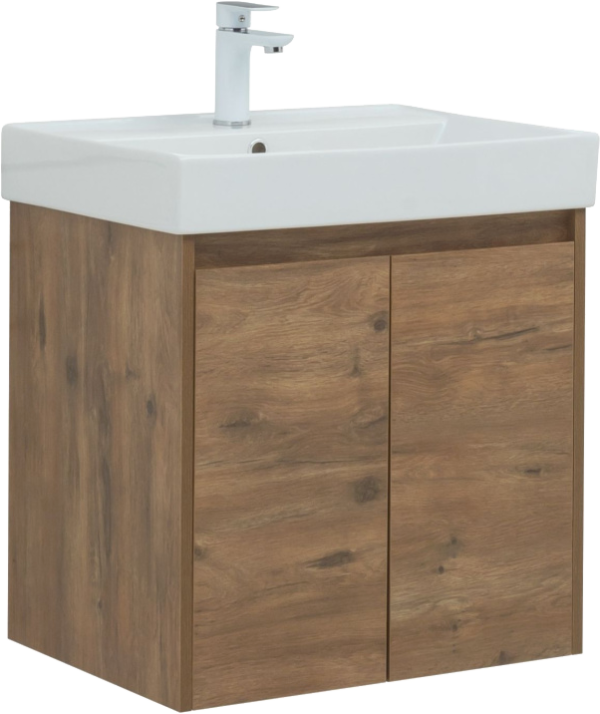Тумба с раковиной Aquanet Nova Lite 60 дуб рустикальный, с дверками