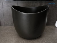 Накладная раковина GID Creativo N9303bg 36 черный графит, круглая, фаянс