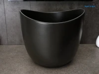 Накладная раковина GID Creativo N9303bg 36 черный графит, круглая, фаянс