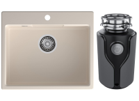 Комплект Мойка GranFest Urban 658 белая + Измельчитель KUCHENSTERN Muhle