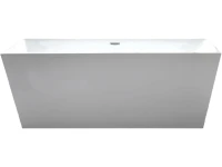 Акриловая ванна Abber AB9224-1.6 160x80 см, отдельностоящая, белая, с каркасом, со сливом-переливом
