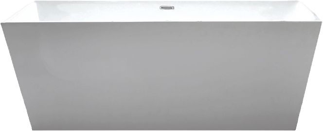 Акриловая ванна Abber AB9224-1.6 160x80 см, отдельностоящая, белая, с каркасом, со сливом-переливом