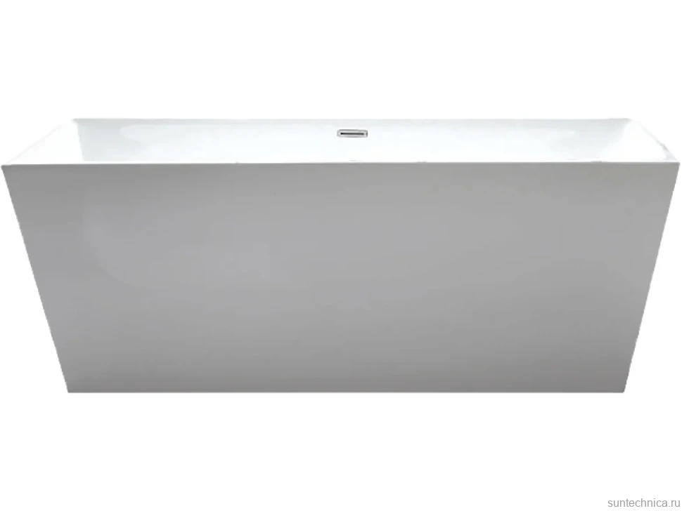 Акриловая ванна Abber AB9224-1.6 160x80 см, отдельностоящая, белая, с каркасом, со сливом-переливом