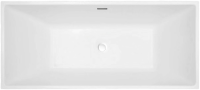 Акриловая ванна Abber AB9224-1.6 160x80 см, отдельностоящая, белая, с каркасом, со сливом-переливом
