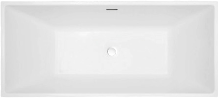 Акриловая ванна Abber AB9224-1.6 160x80 см, отдельностоящая, белая, с каркасом, со сливом-переливом