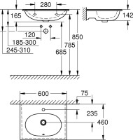 Раковина Grohe Essence Ceramic 3956800H альпин-белый