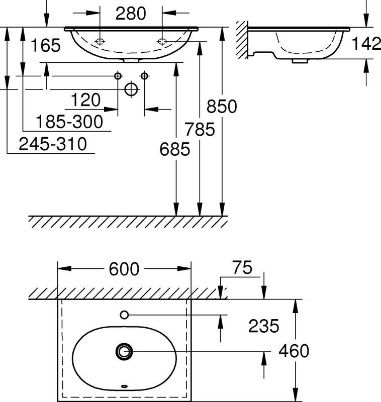 Раковина Grohe Essence Ceramic 3956800H альпин-белый