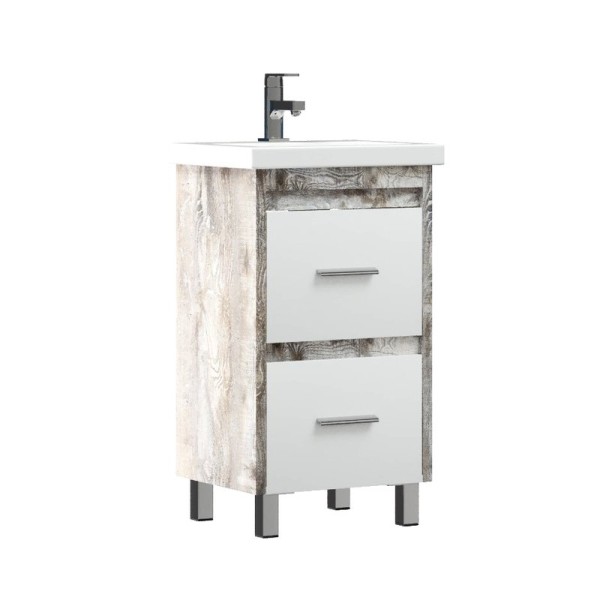 Тумба с раковиной Corozo Верона 50 напольная, антик, раковина Cersanit Como 50