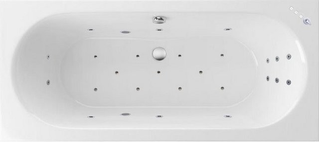 Акриловая ванна Excellent Oceana WAEX.OCE17.ULTRA 170x75 см, встраиваемая, с гидромассажем, белая, с каркасом, со сливом-переливом