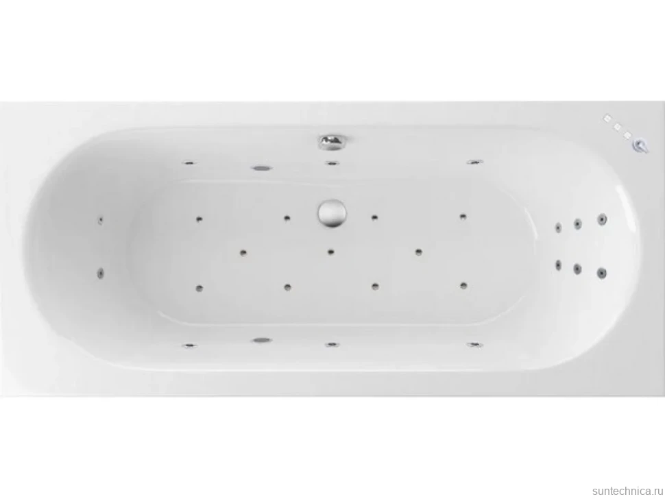 Акриловая ванна Excellent Oceana WAEX.OCE17.ULTRA 170x75 см, встраиваемая, с гидромассажем, белая, с каркасом, со сливом-переливом