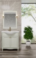 Тумба с раковиной ValenHouse Эллина 80 слоновая кость, 2 дверцы, ручки бронза