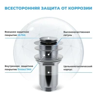 Комплект Раковина маленькая Lavinia Boho One 33310001L + Донный клапан Wellsee Drainage System 182134000 хром + Сифон 182103000 хром