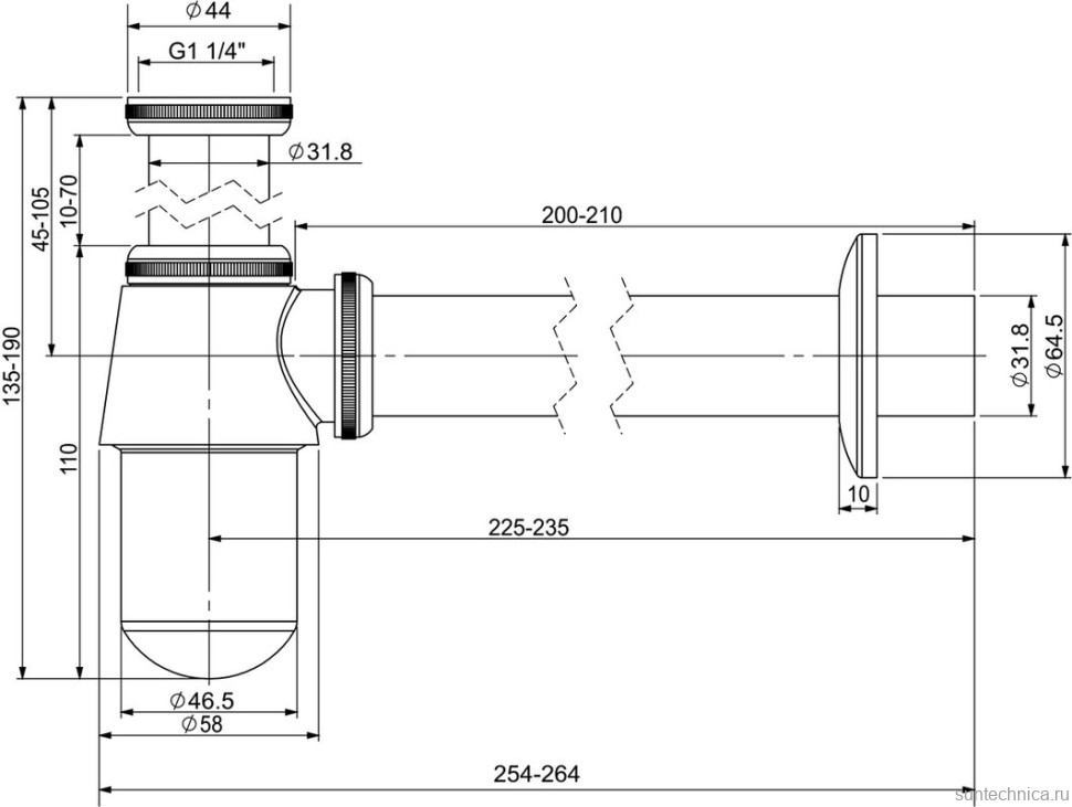 Комплект Раковина маленькая Lavinia Boho One 33310001L + Донный клапан Wellsee Drainage System 182134000 хром + Сифон 182103000 хром
