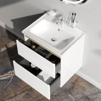 Тумба с раковиной AM.PM X-Joy 60 подвесная, 2 ящика, белый глянец