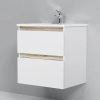Тумба с раковиной AM.PM X-Joy 60 подвесная, 2 ящика, белый глянец