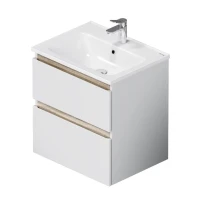 Тумба с раковиной AM.PM X-Joy 60 подвесная, 2 ящика, белый глянец