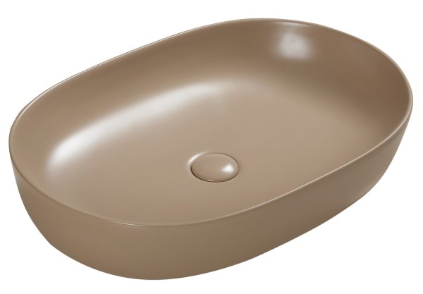 Накладная раковина SantiLine SL-1017KH коричневая матовая