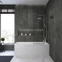 Акриловая ванна AM.PM Func 170x70 см, пристенная, белая, с каркасом